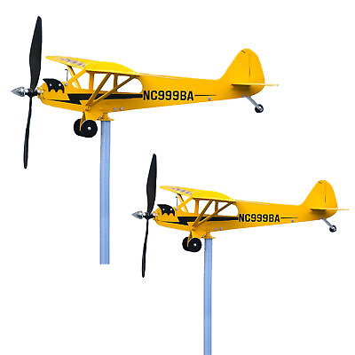 #ad Airplane Wind Spinner Metal Pinwheels Aircraft Windmill Garden Decors Outdoor
