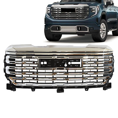 #ad Fits 2023 2024 GMC Sierra 1500 Denali Front Upper Grille Assembly Chrome