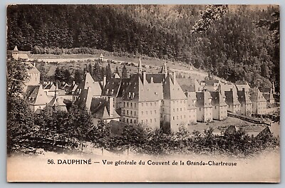 #ad Dauphine France Birds Eye View Couvent De La Grande Chartreuse Forest Postcard