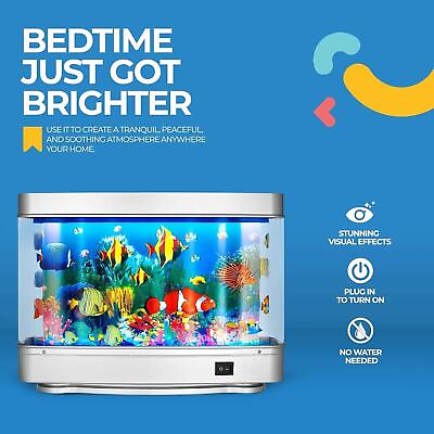 #ad Artificial Tropical Fish Tank Lamps Aquarium Virtual Ocean in Motion Night Light