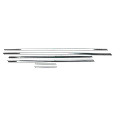 #ad Window Molding Trim Streamer for Honda Civic 2012 2015 Sedan Steel Silver 6 Pcs