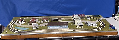 #ad Z Scale MARKLIN Large Complete layout Table top only BUILDINGS TRACK NO TRAINS