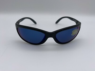 #ad NEW Costa Del Mar FATHOM Polarized Sunglasses Matte Black Blue Mirror 580P