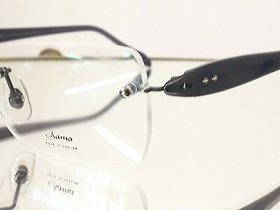 #ad Original SAMA pure titanium Eyeglasses ELeGANT Purple B 49 mm rimless NEW