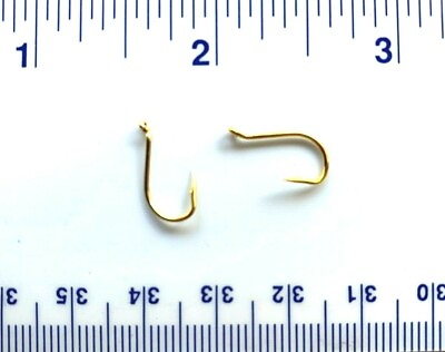 #ad 1000 GT Top Quality Gold Salmon Egg Octopus Fishing Hooks size 8
