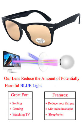 #ad Square Frame Anti Reflective Pro Computer Glasses Sunglasses Block Blue Ray UV