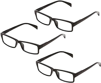 #ad Pack of 3 One Power Glasses Readers Reading Glasses .5X 2.5X BLACK