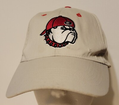 #ad Georgia Bulldogs Hat Cap Mens Strap Hook Loop Captivating Headgear Spots Read