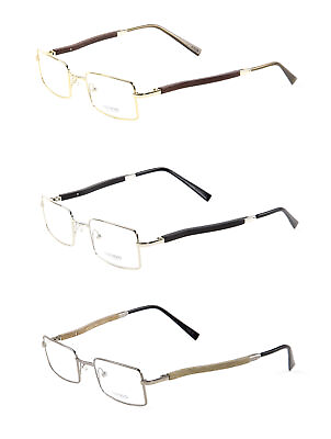 #ad Gold amp; Wood Monturesd Rectangular Eyeglass Frames 47mm $789 NEW