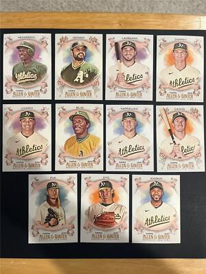 #ad 2021 Topps Allen amp; Ginter Oakland Athletics Team Set 11 Cards With SP