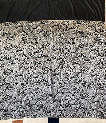 #ad NEW Metallic Gold Silver Black Paisley Shower Curtain 72x72quot; Elegant Predominant