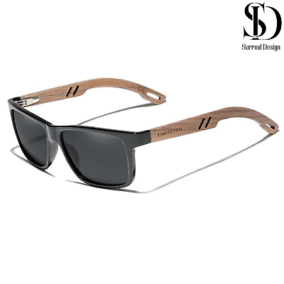#ad Polarized Driving Sunglasses Unisex ClassicUV400 Lens Wooden Glasses Retro Style