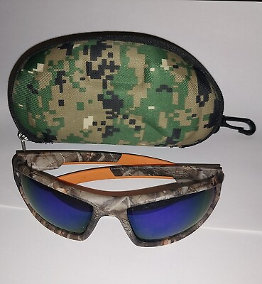 #ad Camo Sunglasses with Hard Case Lightweight