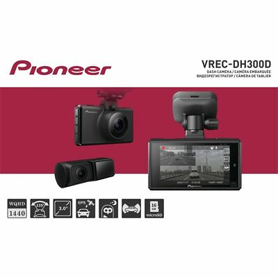 #ad Pioneer VREC DH300D 2 CH Recorder Front amp; Rear Dash Cam WQHD Camera GPS Tracking