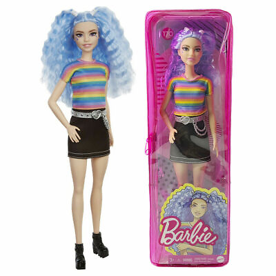 #ad NEW BARBIE AUTHENTIC MATTEL FASHIONISTAS #170 WITH BLUE HAIR DOLL 12quot;