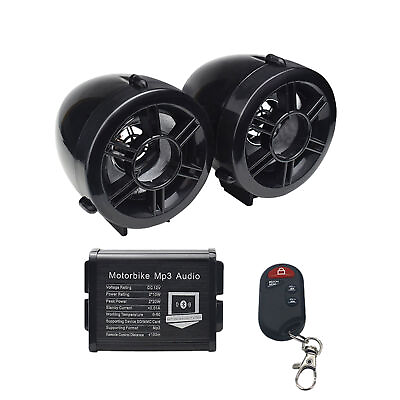 #ad Motorcycle Bluetooth Speakers amp; Anti Theft Alarm remote Waterproof 2.5quot; Speaker