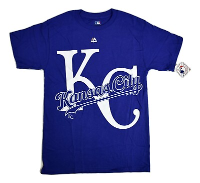 #ad Majestic MLB Mens Kansas City Royals Baseball Shirt New S M