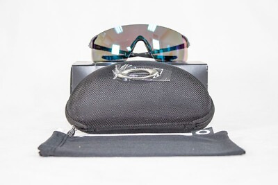 #ad Oakley EVZero Sunglasses Steel Frame Color with Prizm Sapphire Lenses