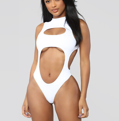 #ad Women#x27;s One Piece Swimwear Sexy Zipper Hollow Out Strapless Bathingsuit Swimsuit