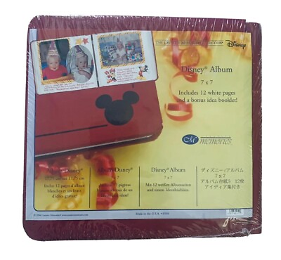 #ad New Creative Memories Disney#x27;s Mickey Mouse 7x7” Red Scrapbook Album NIP Sealed 