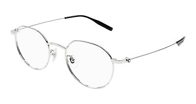#ad NEW Mont Blanc MB0317oA 001 Silver Silver TITANIUM Eyeglasses