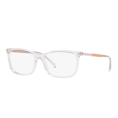 #ad Michael Kors MK 4030 3998 Clear Plastic Rectangle Eyeglasses 52mm