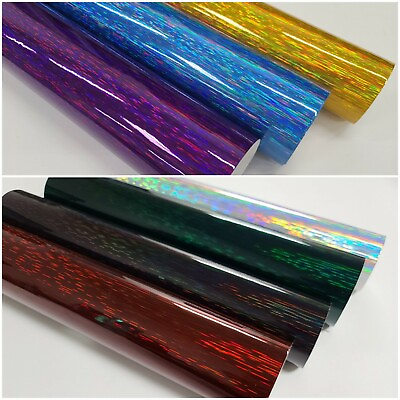#ad Gloss Red Green Silver Black Holographic Iridescent Vinyl Car Wrap Sticker Film