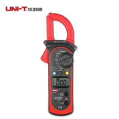 #ad UNI T UT202 Digital Multimeter 400A 600A Clamp Meter Temperature Auto Range C1