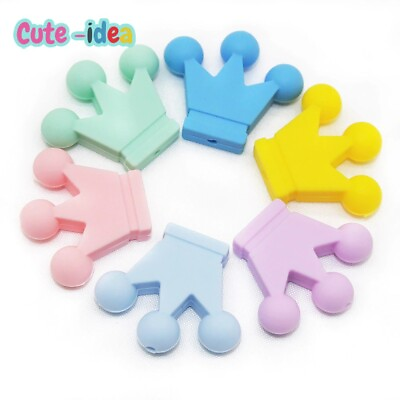 #ad Silicone Beads Baby Chewable Teether DIY Baby Pacifier Chain chew Toys Products