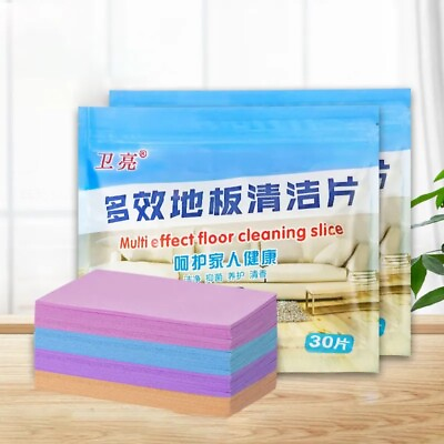 #ad 60pcs Multi Effect Floor Cleaning Slice Toilet Cleaner Sheets Household