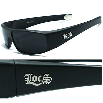 #ad LOCS Motorcycle Biker Cholo Gangsta OG Style Mens Sunglasses Matte Black LC26