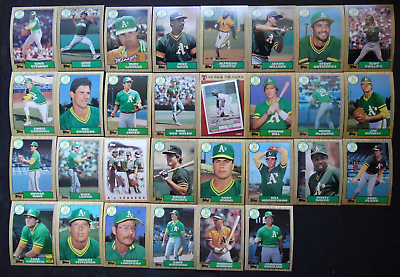 #ad 1987 Topps Oakland Athletics A#x27;s Team Set of 30 Baseball Cards $9.95