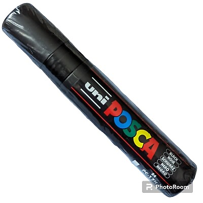 #ad Uni POSCA Paint Marker Pen PC 17K Chisel Tip Black Noir Mitsubishi