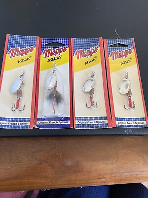 #ad Mepps Aglia 3 Number 2’s amp; 1 Number 2feathered. All Silver $13.00