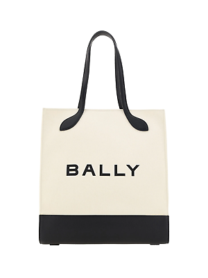 #ad Bally Chic Monochrome Leather Tote Bag
