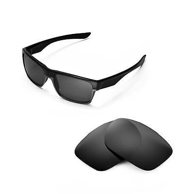 #ad New Walleva Polarized Black Replacement Lenses For Oakley TwoFace Sunglasses