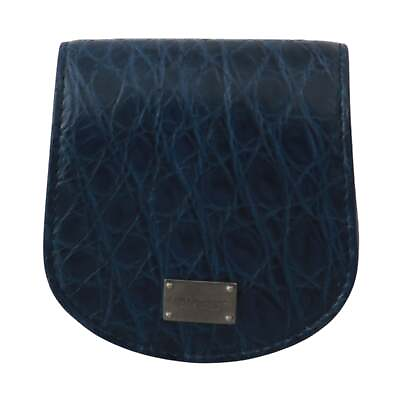 #ad Dolce amp; Gabbana Men#x27;s Blue Holder Pocket Wallet Blue Exotic Skin Condom Case