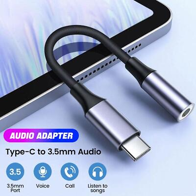 #ad USB C Type C Adapter Port to 3.5mm Aux Jack Ear Headphone for Samsung Access HOT $1.62