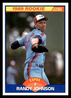 #ad 1989 Score Randy Johnson Rc #645 Montreal Expos