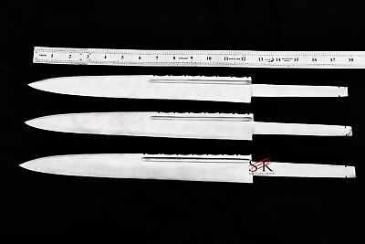 #ad Lot of 3 Scottish Dirk Blank Blades Knife Making Handmade Steel Blade OAL 18quot;
