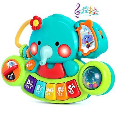 #ad Baby Piano Toy 6 to 12 Months Elephant Light Up Music Baby Toys for 6 9 12 18...