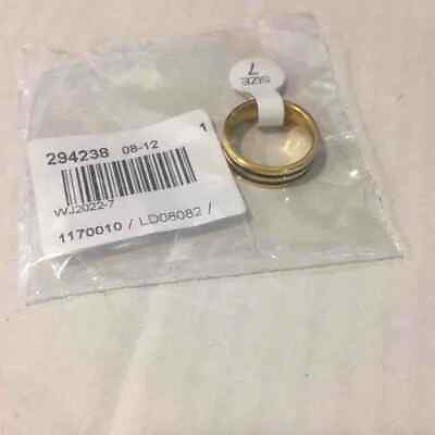 #ad Fashion Rings Gold Black Color Size 7