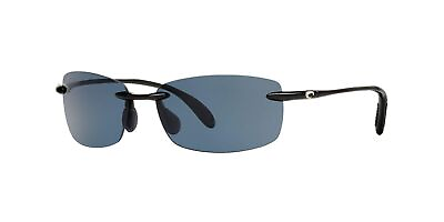 #ad Costa Del Mar Ballast Shiny Black Grey Mirror 580P Polarized 60 mm Sunglasses