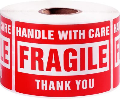 #ad 1 Roll 500 2x3quot; Fragile Stickers Label Sticker Handle With Care Mailing Shipping