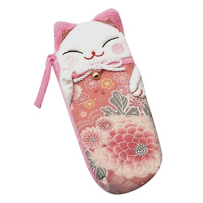 #ad Glasses Case Lucky Cat Glasses Protective Case for Travel Eyewear Spectacles