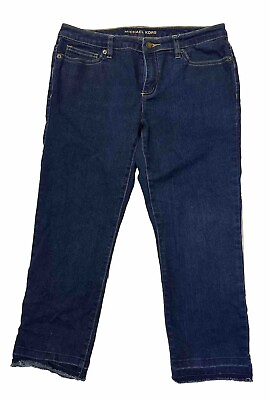 #ad Michael Kors Womens Blue Jeans Capri Size 8 Skinny Pants Denim Crop 32quot; x 23quot;