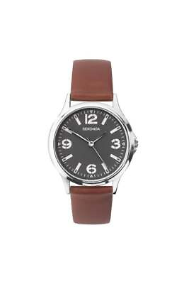 #ad Sekonda Gents Leather Strap Watch 1682