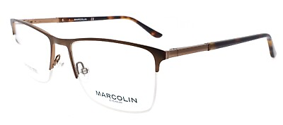 #ad Marcolin MA3027 049 Men#x27;s Eyeglasses Frames Half Rim 55 18 145 Brown