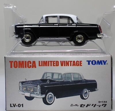 #ad TOMICA LIMITED VINTAGE LV 01c NISSAN CEDRIC Black with White Roof