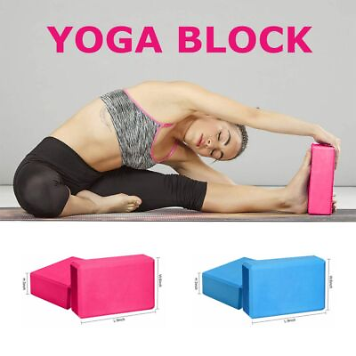 #ad 2PCS Yoga Block Gym Pilates Exercise Support Stretching Aid Workout Foam Brick